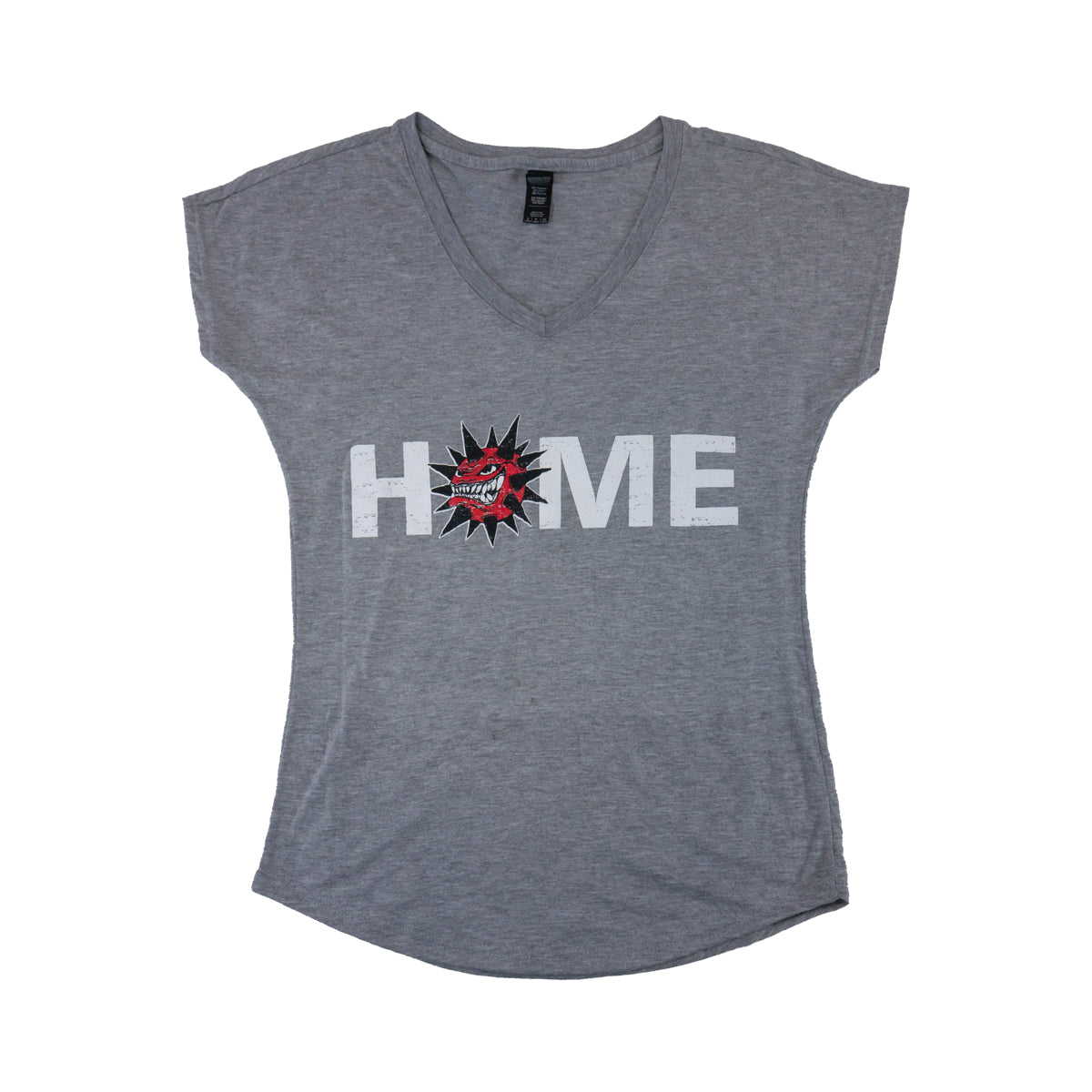 RockAChaw Anvil TriBlend HOME Women's VNeck TShirt Gray SSC